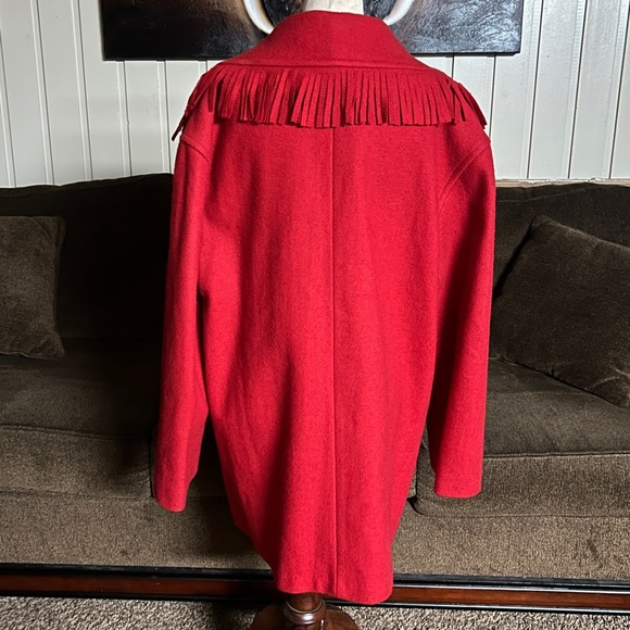 Accents On Outwear • X-Large • Vintage • USA (Union Made) • Wool/ Fringe/ Coat - Picture 4 of 12